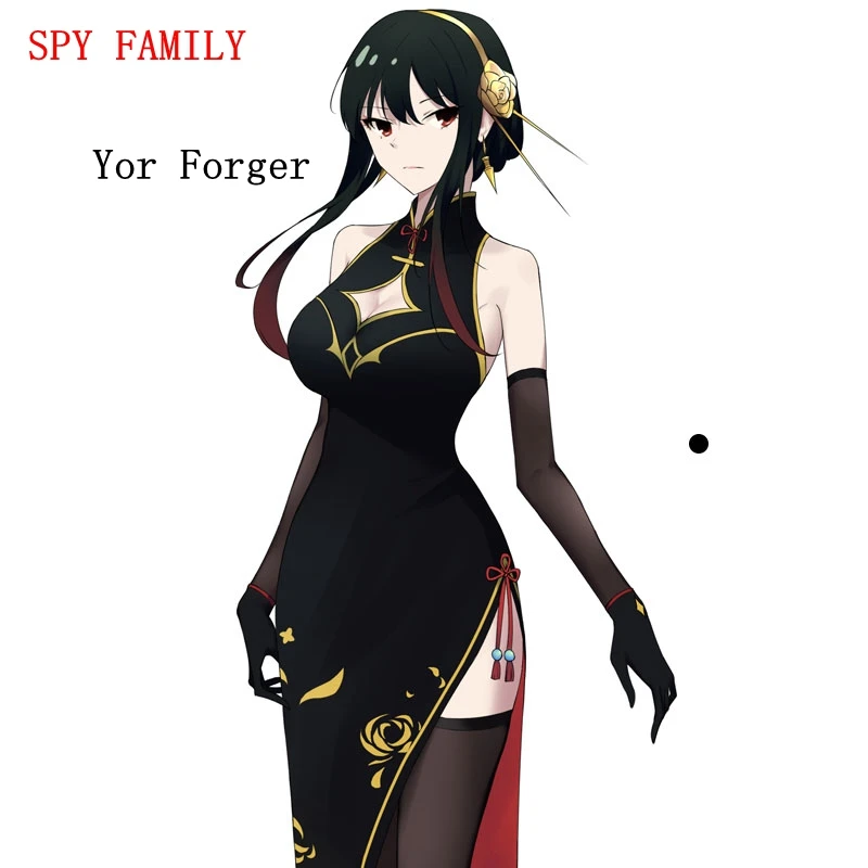 

Pre-sale New SPY FAMILY Anime Around Yor Forger Dress Two-Dimensional Cosplay Princess Of Thorns Full Set Of Silk Cheongsam