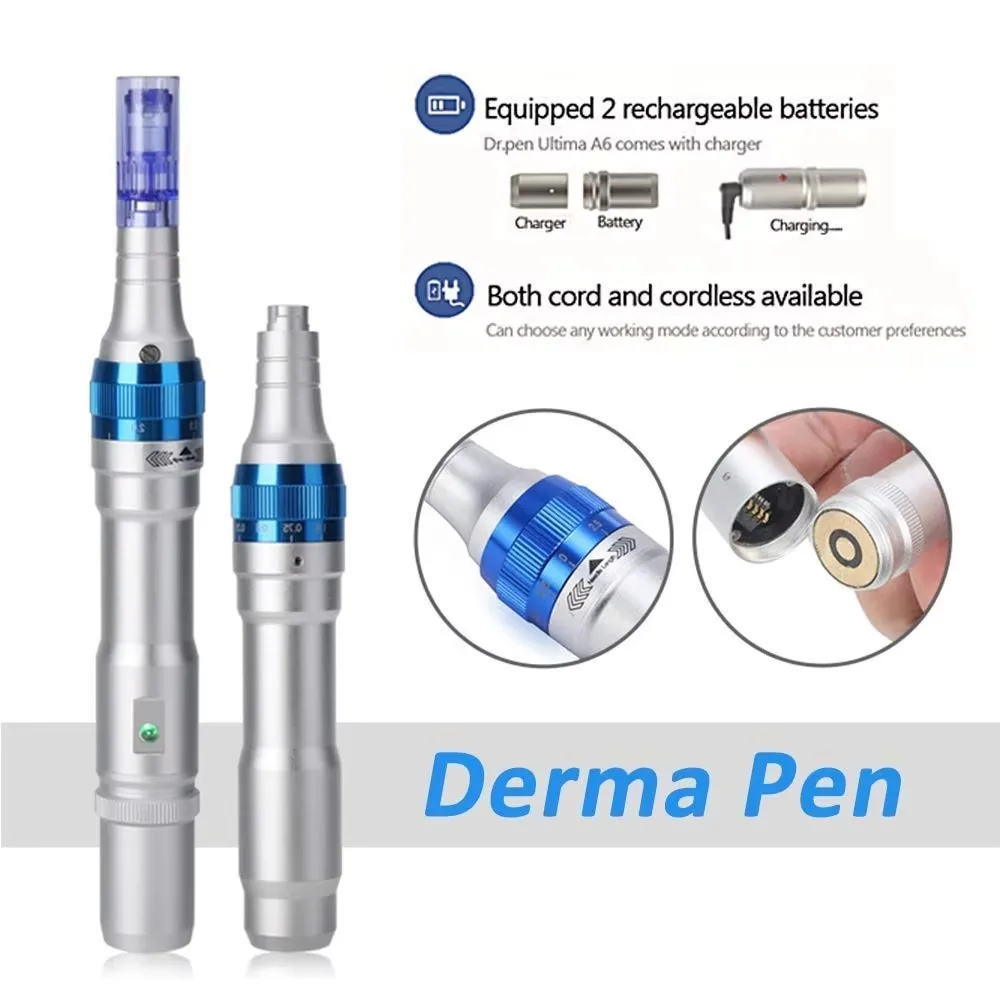 Ultima dr. pen a6 auto mikron adel derma pen schönheit hautpflege gesichts narbe akne falten entfernung mikro rolling derma stempel therapie