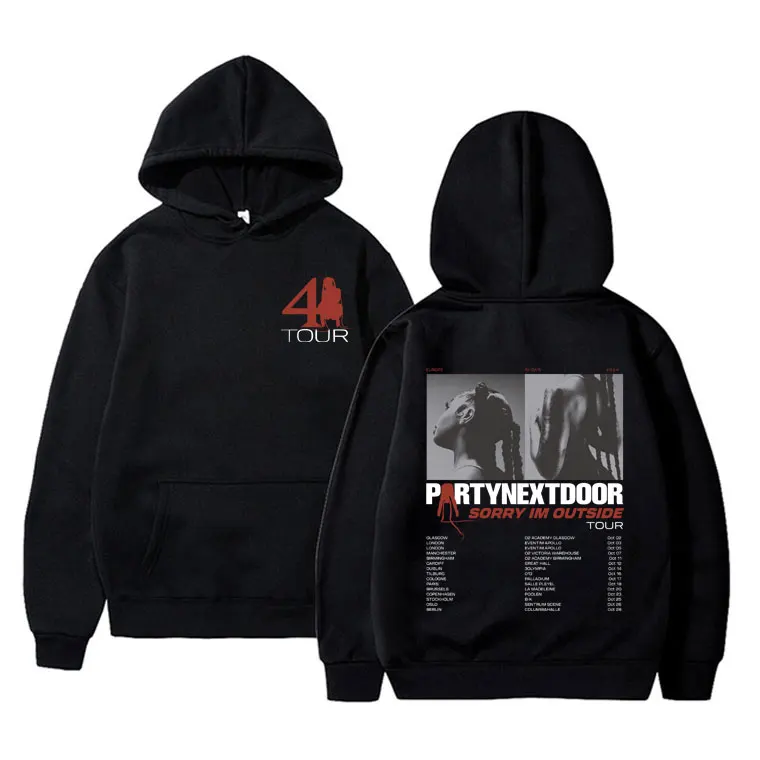 

Rapper Partynextdoor PARTYNEXTDOOR 4 Tour Graphic Hoodie Real Woman Merch Tracksuit Men Women Hip Hop Vintage Oversized Hoodies