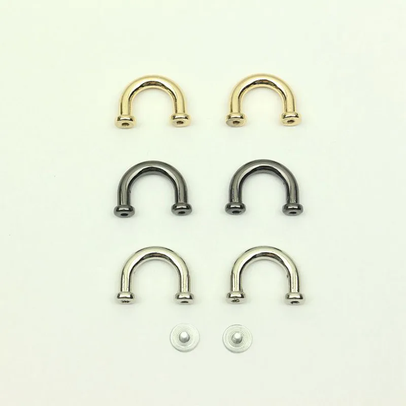 5Pcs 16x16mm Metal Bag Arch Bridge U Ring Connector Buckles for Handbag Wallet Clips Clasp DIY Decoration Hardware Accessories