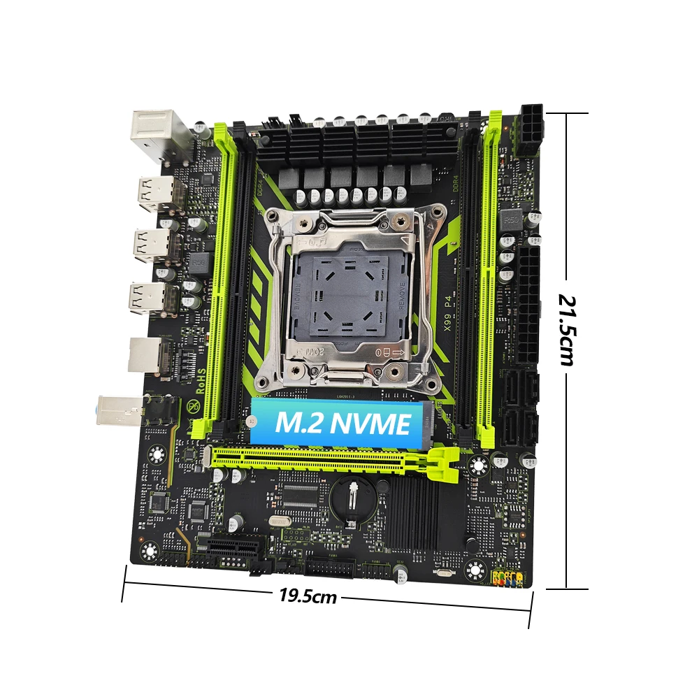 MUCAI X99 P4 Motherboard LGA 2011-3 Supports Intel Xeon Processor Four Channel DDR4 RAM NVME M.2
