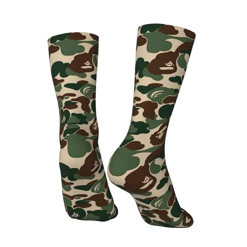 Unisex clássico Camo Pattern Crew Socks, Cool Dress Socks, Camo Pattern, Primavera, Verão, Outono, Inverno