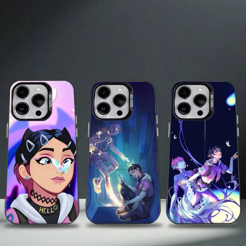 

Clove V-Valorant-S Game Phone Case For iPhone 17,16,15,14,13,12,11,Pro,Max,Plus,E,Air,Mini Black Tpu Cover