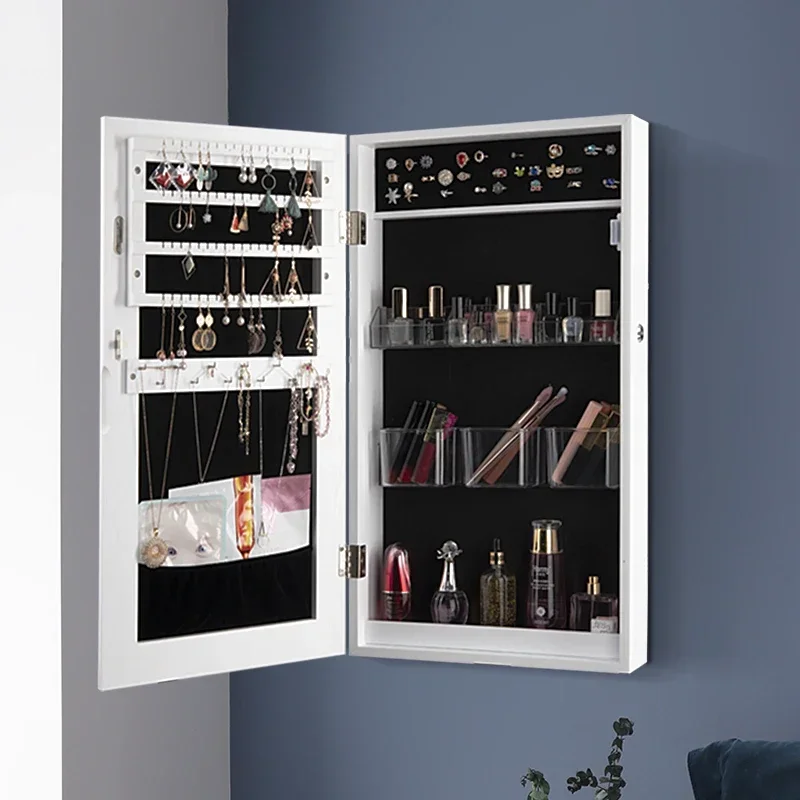 Photo frame jewelry cabinet wall cosmetic mirror with storage box storage mirror