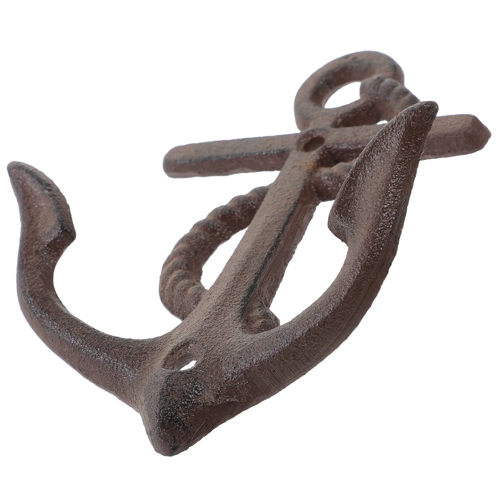 Wrought Iron Anchor Hook Wall Mounted Decorative Heavy Duty Hanging Hook for Home Kitchen Bathroom Bedroom Study Rustic Nautical