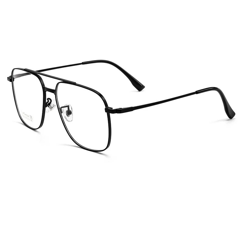 OLLYMURS خفيفة الطيار الرجال النظارات موضة ريترو التيتانيوم شعاع مزدوج البصرية وصفة طبية النظارات إطارات النساء T830T