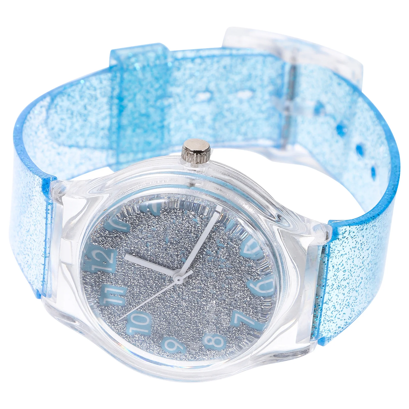 Watch Blue Shining Cartoon Design Quartz Movement Accurate Timekeeping Adjustable Strap for Comfortable Wear