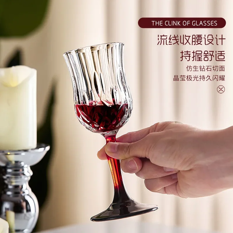 Premium light luxury high-end crystal red wine glass set household decanter champagne goblet creative wine glass