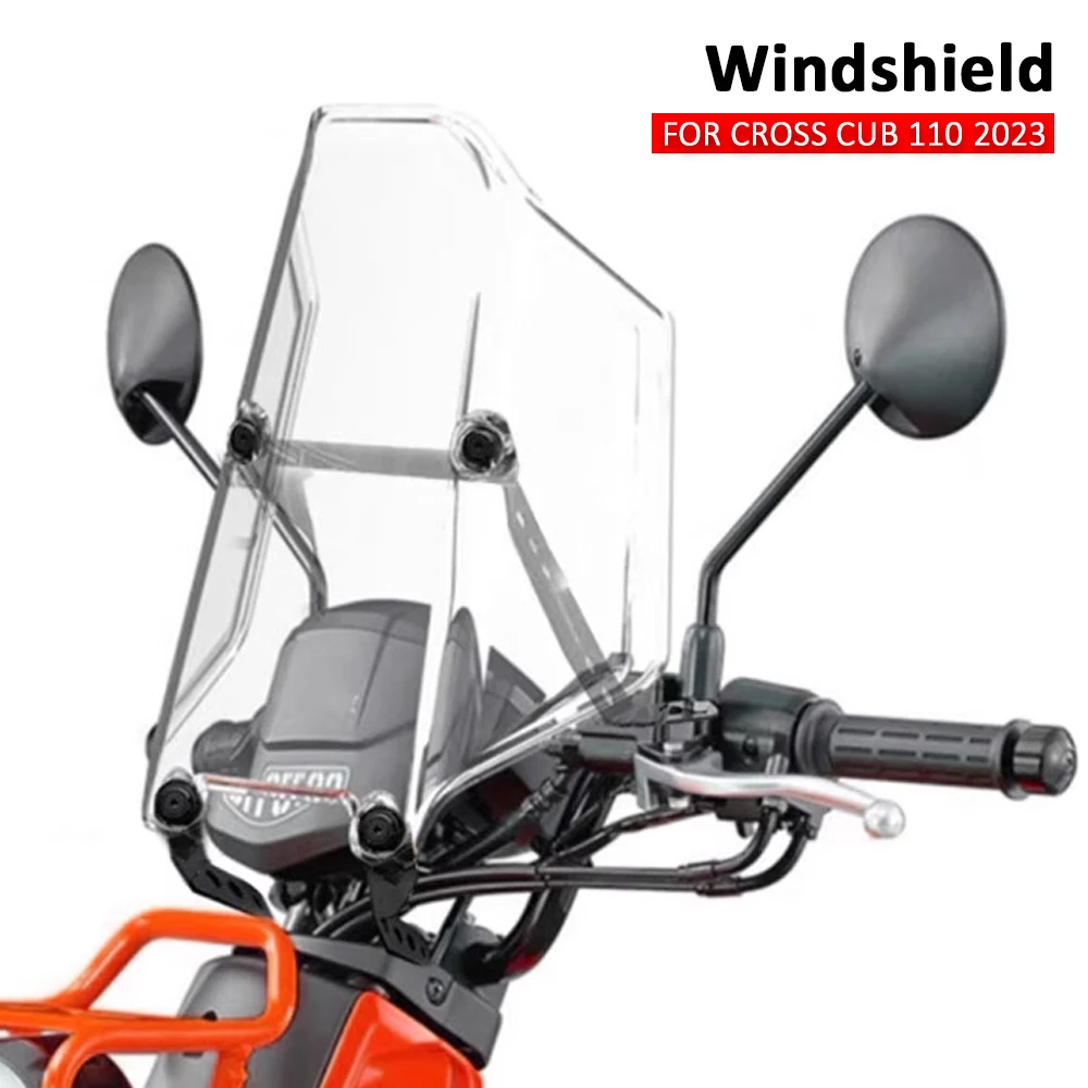 For HONDA Cross Cub 110 CC110 Accessories Windshield Windscreen Wind Shield Screen Deflector Spoiler Protector CC 110 2023