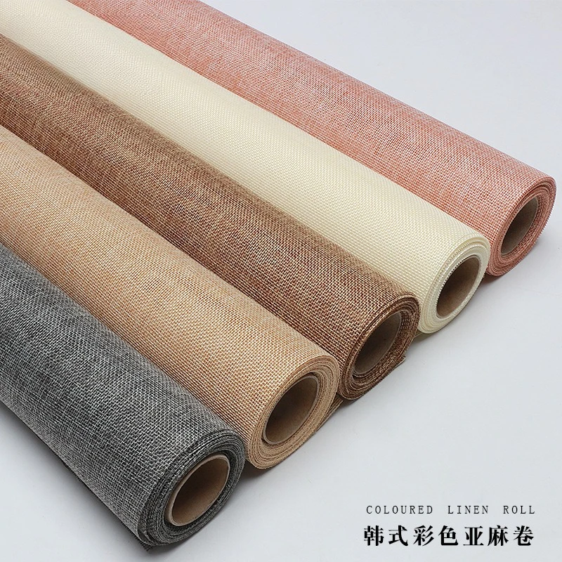 Colored Linen Roll Vintage Floral DIY Materials Linen Flower Wrapping Paper Dedicated for Gift Decoration