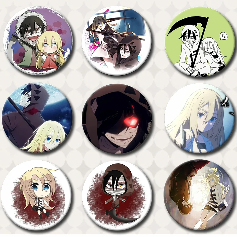 

58mm Anime Game Angels of Death Portable Mirror Cute Anime Character Cartoon Mini Makeup Mirror Accessories Decor Fans Collect