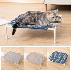 Raised Cat Camping Bed Detachable Pet Hammock Four Seasons Universal Removable Washable Kitten Standing Bed Elevated Kennel