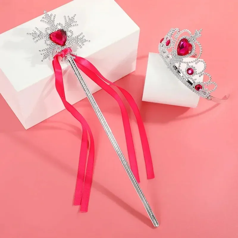 

XT8Rhinestone Tiara Crown and Snowflake Magic Wand With Crystal Head Hoop Jewelry Hair Accessories For Girls Teens BirthdayXT6@!