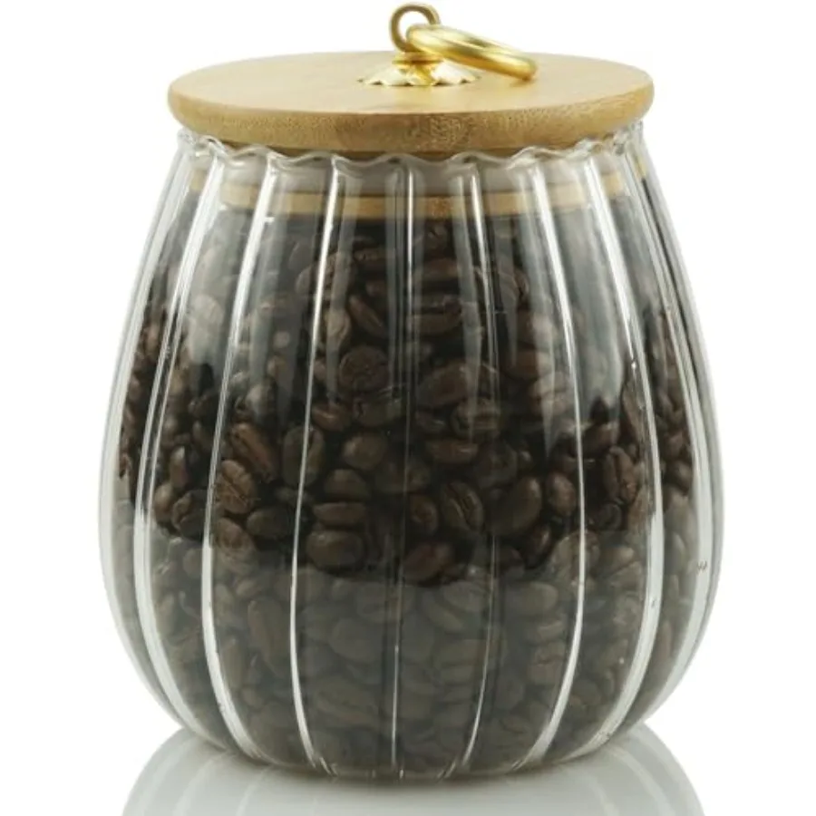 

Рождественская банка Ce, прозрачная стеклянная банка для конфет, канистра для кофе, контейнер для сахара с герметичной бамбуковой крышкой, 24 унции, кухонный контейнер для хранения еды