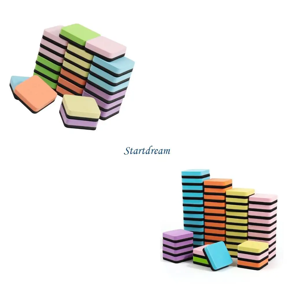 24/48 قطعة ممحاة السبورة ورأى منظف اللوحة الممحاة الجافة محايات السبورة الأنظف للمدرسة والمكتب والفصول الدراسية والمكتب K92C #1