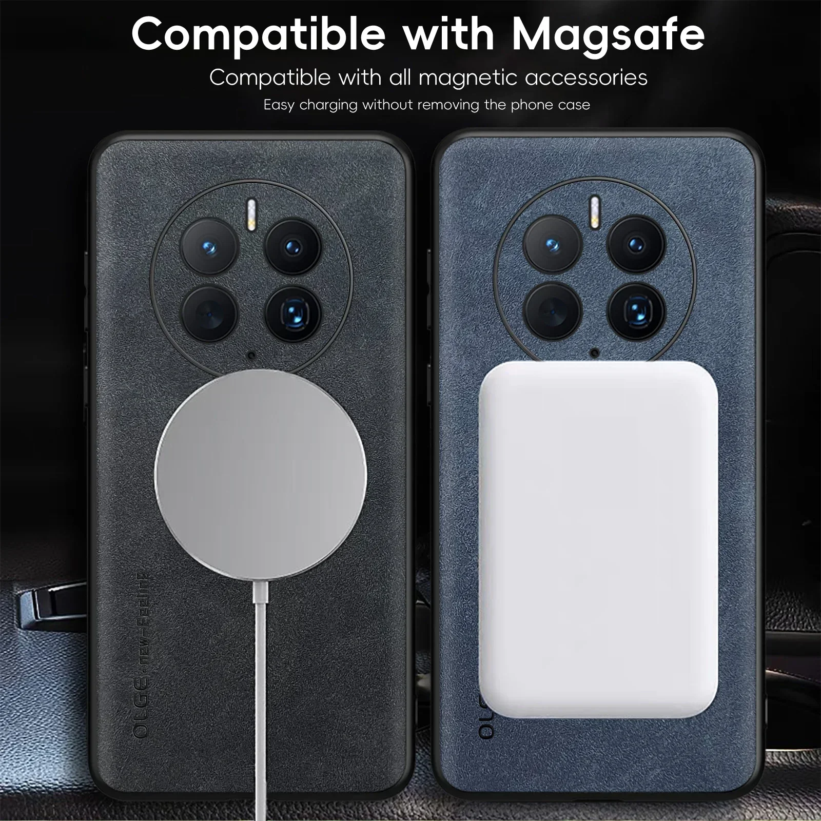 حافظة جلدية ناعمة مغناطيسية لهاتف Oneplus 13T 12 13 حافظة Oneplus Ace 5 Pro 2 Pro 3 3 فولت حافظة هاتف شحن لاسلكي