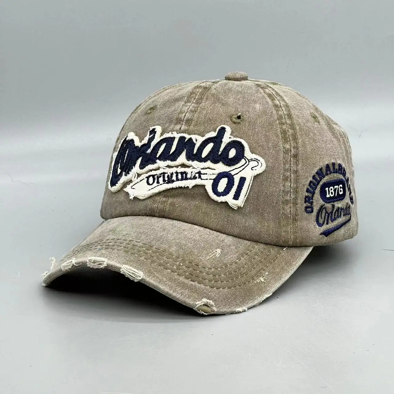 

Vintage washed denim baseball cap