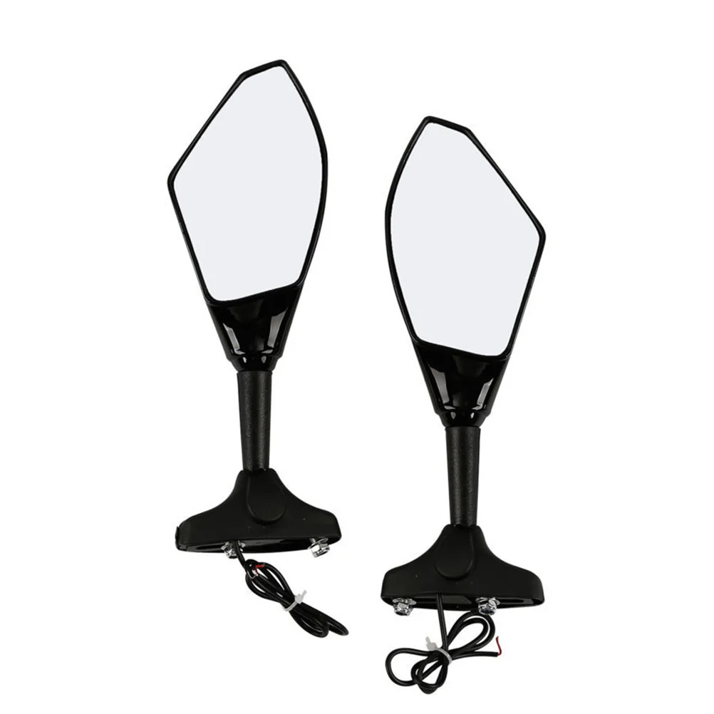 

1 Pair Motorcycle Rearview Mirror Black Handlebar Reversing Mirror Arrow Light Shell Illumination Night Visibility For Cbf1000