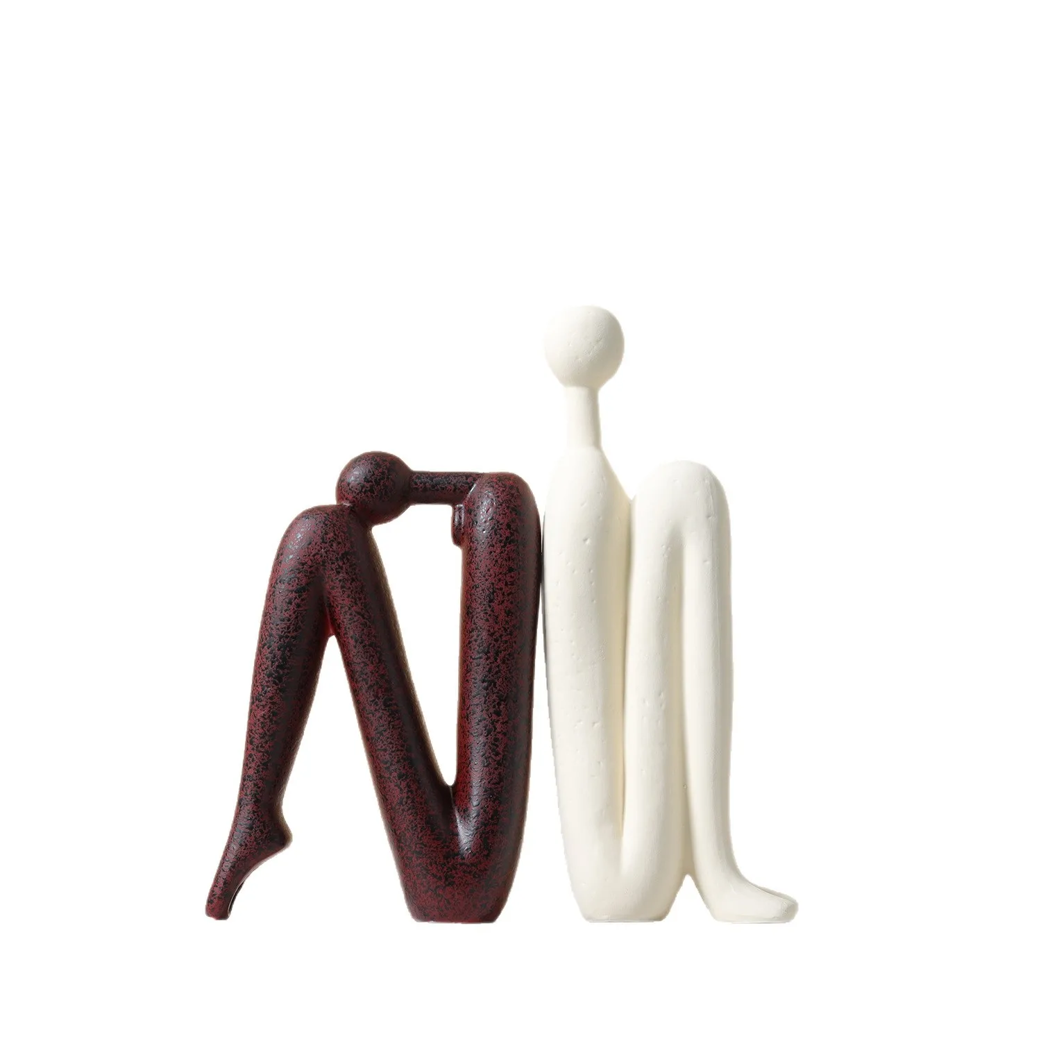 Stickman sculpture ornament old retro bookcase wine cabinet bedside table entrance decoration