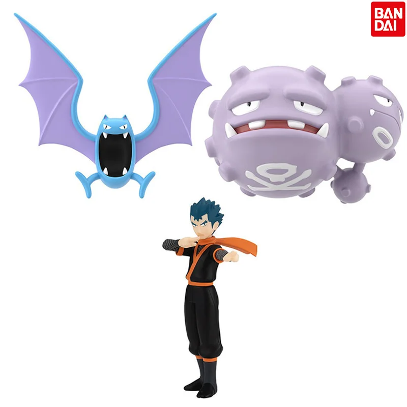 

Original Bandai Pokemon Scale World Kanto Region Kyo & Golbat & Weezing Figure Anime Action Model Collectible Toys Gift