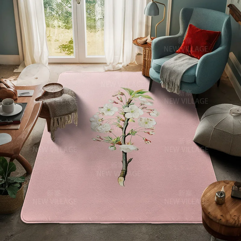 

Nordic Line Drawing Plant Flower Door Mat Home Non-slip Floor Mat Living Room Bedroom Cafe Room Decorative Floor Mat