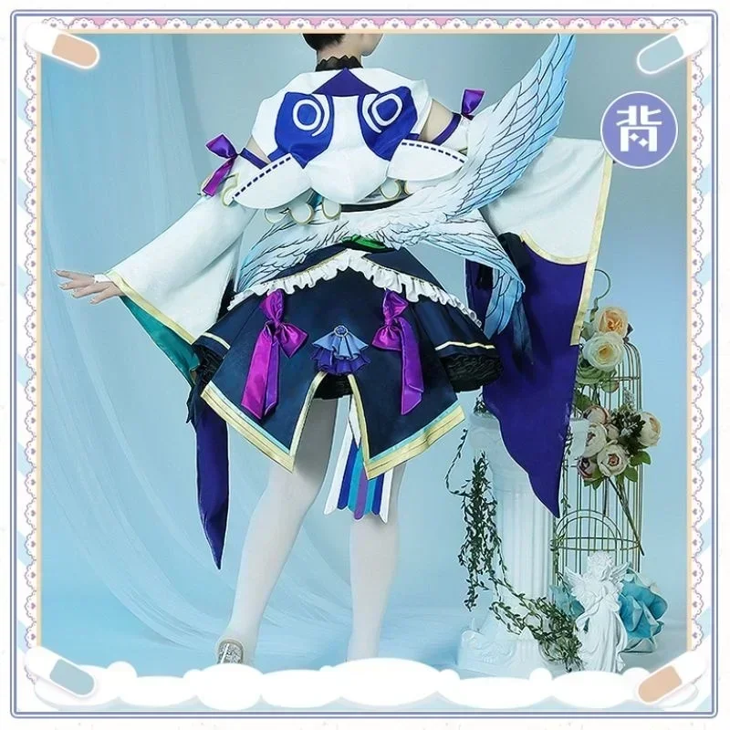 FC6Nijisanji Cosplay Costume Service Enna Alouette Paradise Bird Cosplay Costume Virtual Anchor Enna Cosstume Dress Hallowe@FC8！