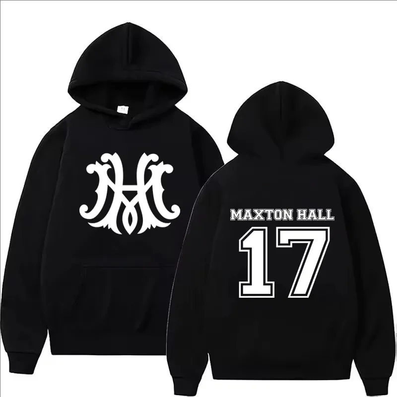 Maxton Hall Print Hoodie Women Autumn Winter Fashion Casual Streetwear Pullover Vintage Y2K Long Sleeve Fleece Sweatshirts