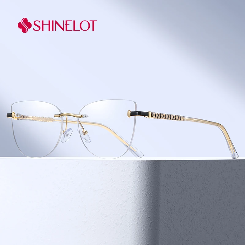 

82210, высококачественная оправа для очков «кошачий глаз», классические женские очки без оправы, молодежные стильные очки для современной девушки, романтический подарок