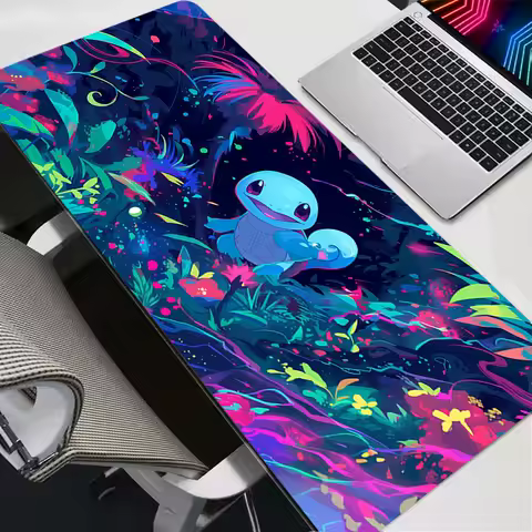 Mouse Pad P-pokemon Squirtle Anime Gaming Accessories XXL Mousepad Gamer PC Completo Computer Keyboard Desk Mat Varmilo Table