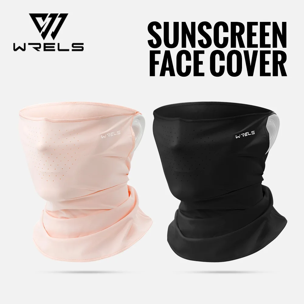 WRELS Unisex Breathable Ear-hanging Mask Outdoor Sport Ice Silk Anti UV Skiing Climbing Scarf Quick-Dry Cycling Face Mask Scarf