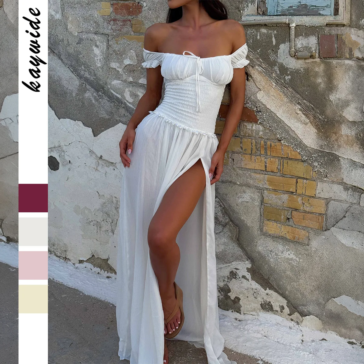 

Elegant Solid Color Maxi Dress 2026 Summer Versatile Long Dress for Formal Events Wedding Party Evening Outfit Fashion