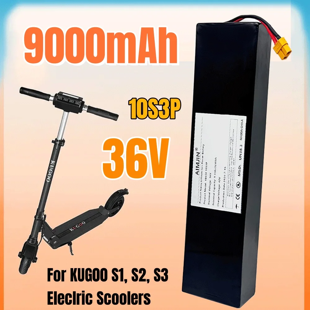 10S3P 36V 9000mAh Electric Scooter Battery Pack 18650 Lithium ion M365 Electric Scooter 250W 350W 500W Battery Scooter
