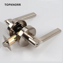 Door Lock Household Universal Silent Toilet Indoor Bedroom Lock Three-bar Handle Lock Old-Fashioned Spherical Round Door Lock