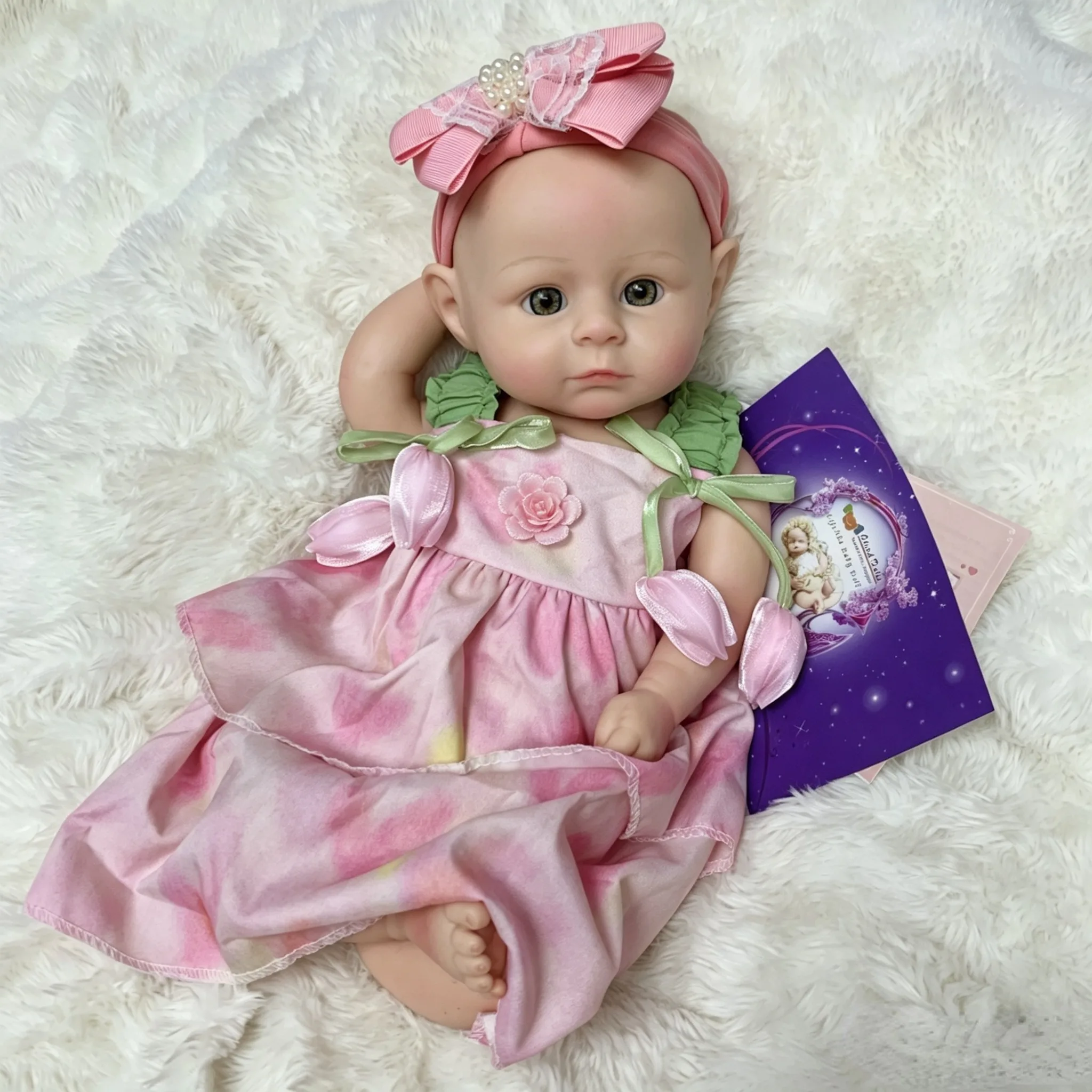 18inch Archie Reborn Baby Doll Full Silicone Open Eyes Real Skin Touch Lifelike Newborn Doll Birthday Holiday Collection Gift view 4