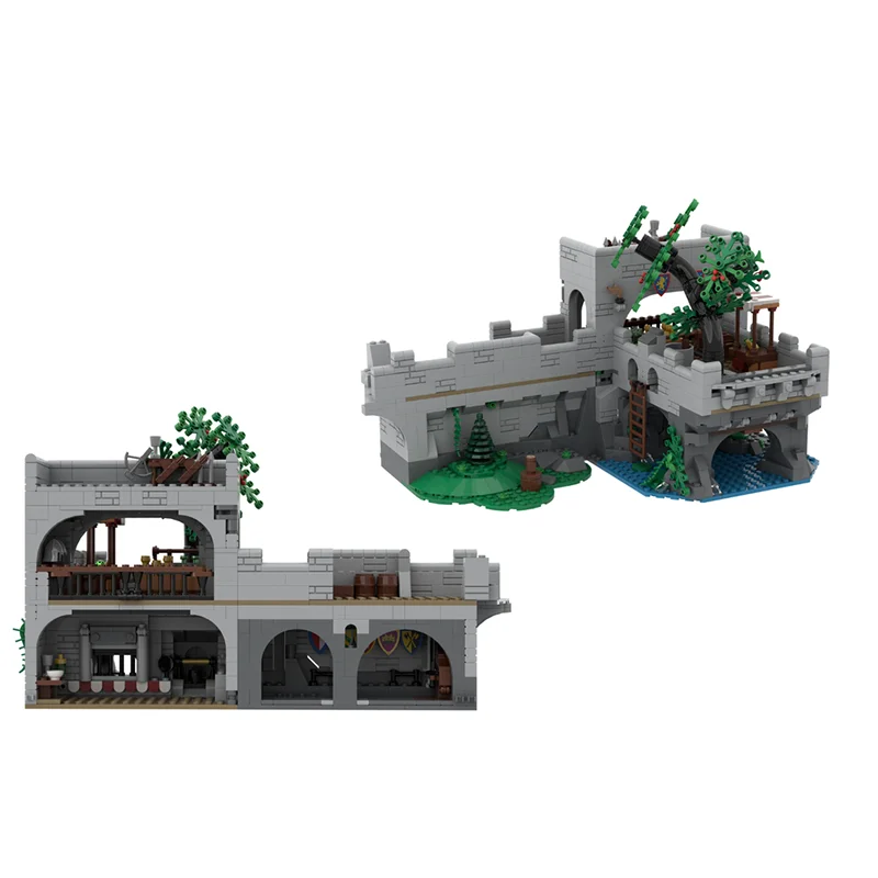 Średniowieczny model zamku Moc cegły budowlane czerwony smok model zamku technologia modułowe bloki prezenty zabawki świąteczne montaż DIY