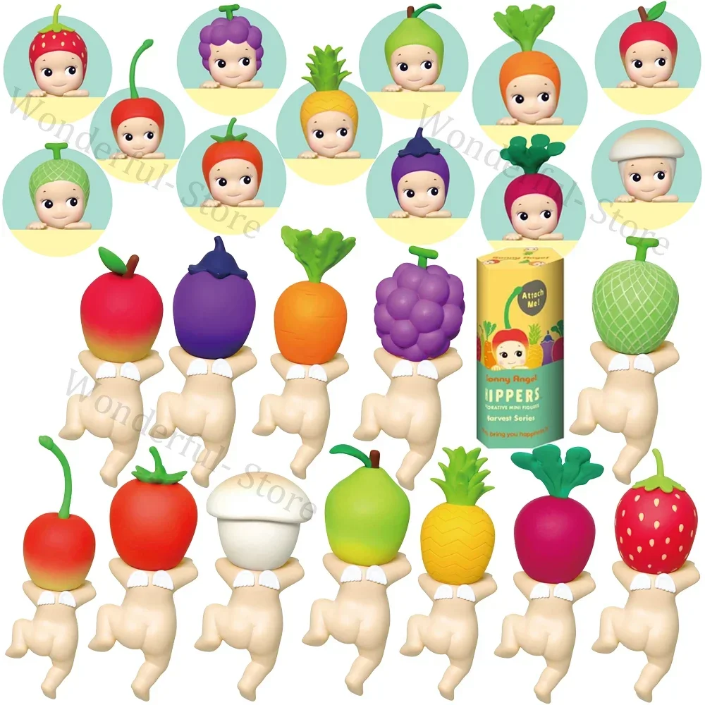 Sonny Angel Hippers Harverst Series Dolls Mini Figure Fruit Vegetable Mystery Box Car Phone Decoration Cute Lucky Surprise Gifts