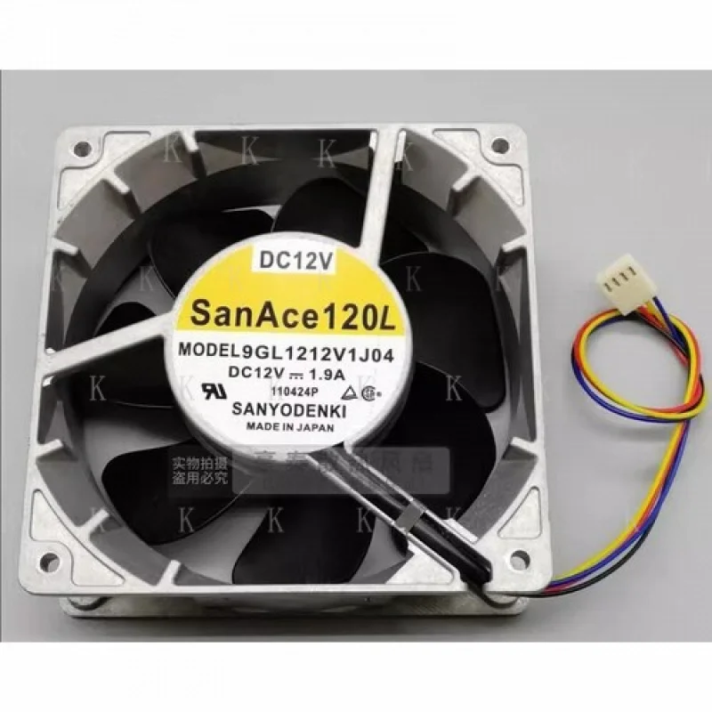 

C FOR Sanyo 9GL1212V1J04 12038 DC12V 1.9A 12CM 4-Pin Silent Cooling Fan