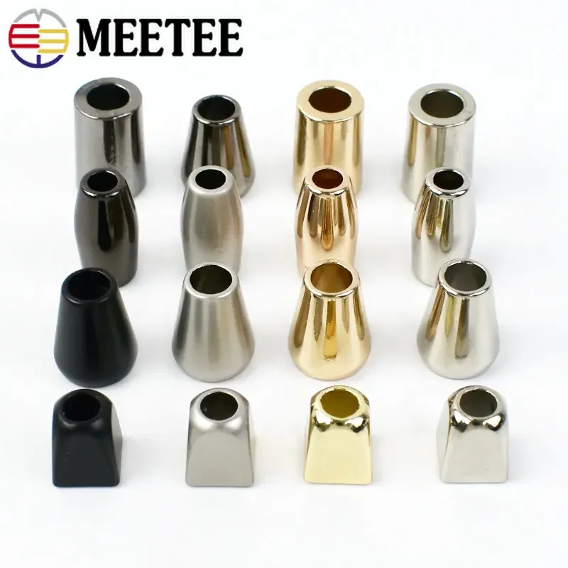 

Meetee 20Pcs Metal Stopper Jacket Drawstring Button Hat Cord Lock Bell Elastic Rope End Buckle DIY Garment Decoration Stoppers