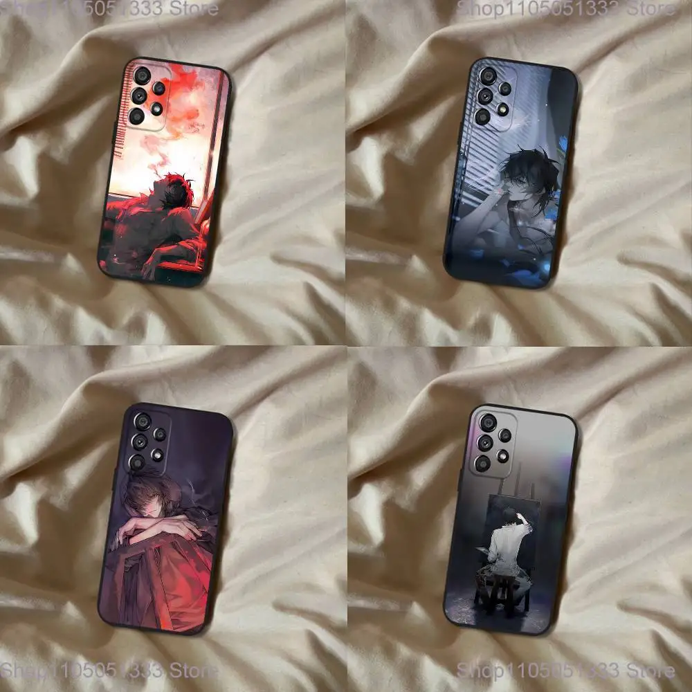 

T-Towa Slow D-Damage Phone Case For Samsung Galaxy A20,A21s,A22,A31,A32,A52,A53,A72,73,A80 Soft Black Cover