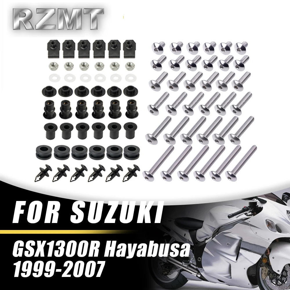 For SUZUKI GSX1300R Hayabusa 1999-2007 2000 2001 2003 2005 Motorcycle Stainless Complete Bodywork Fairing Bolt Kit Screws Clip