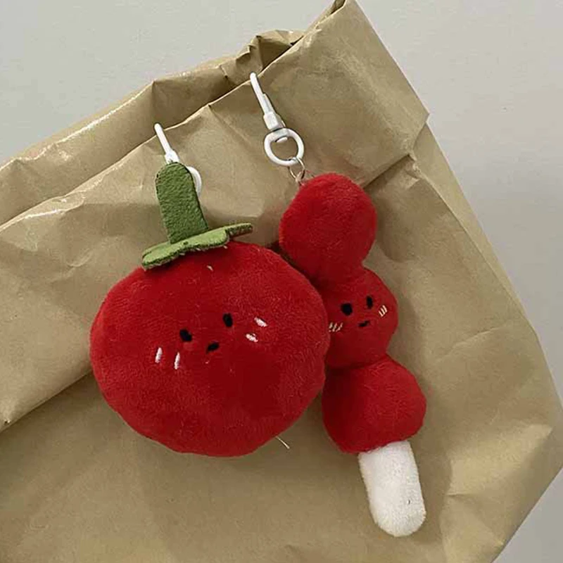 Divertida decoración colgante de patata pequeña de felpa, llavero de verduras de dibujos animados, colgante, accesorios de decoración para mochila, regalos de cumpleaños