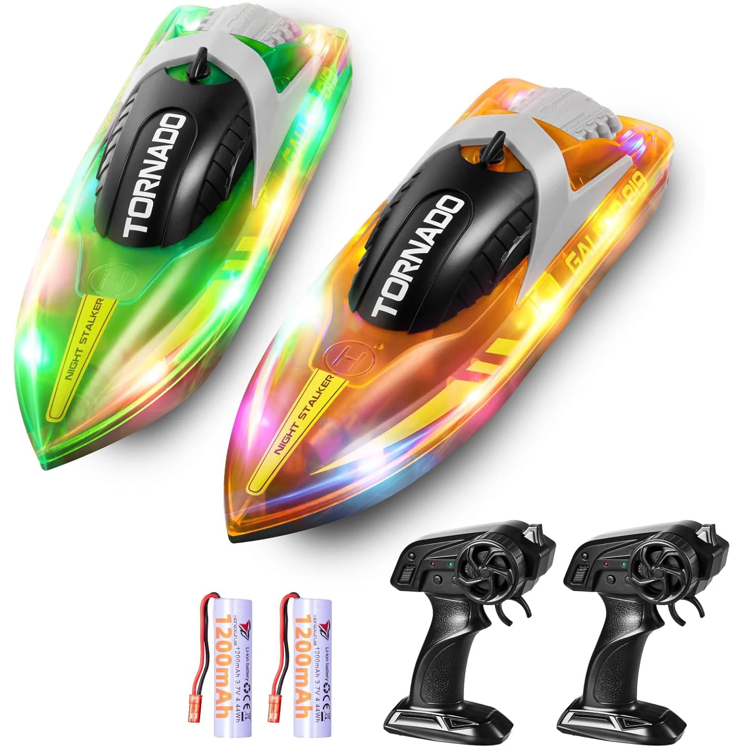 HJ819 RC Batterie Boot 2,4 GHz 15 km/h High-Speed Fernbedienung Rennschiff mit LED-Leuchten RC Schnellboot Outdoor Pool Spielzeug Geschenke