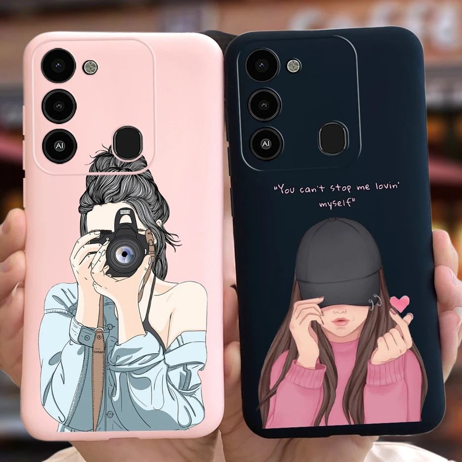 For Tecno Spark 8C Case KG5k KG5j Cute Butterfly Pretty Girls Cover 6.6\'\' Soft Phone Case For Tecno Spark Go 2022 Spark8C Bumper