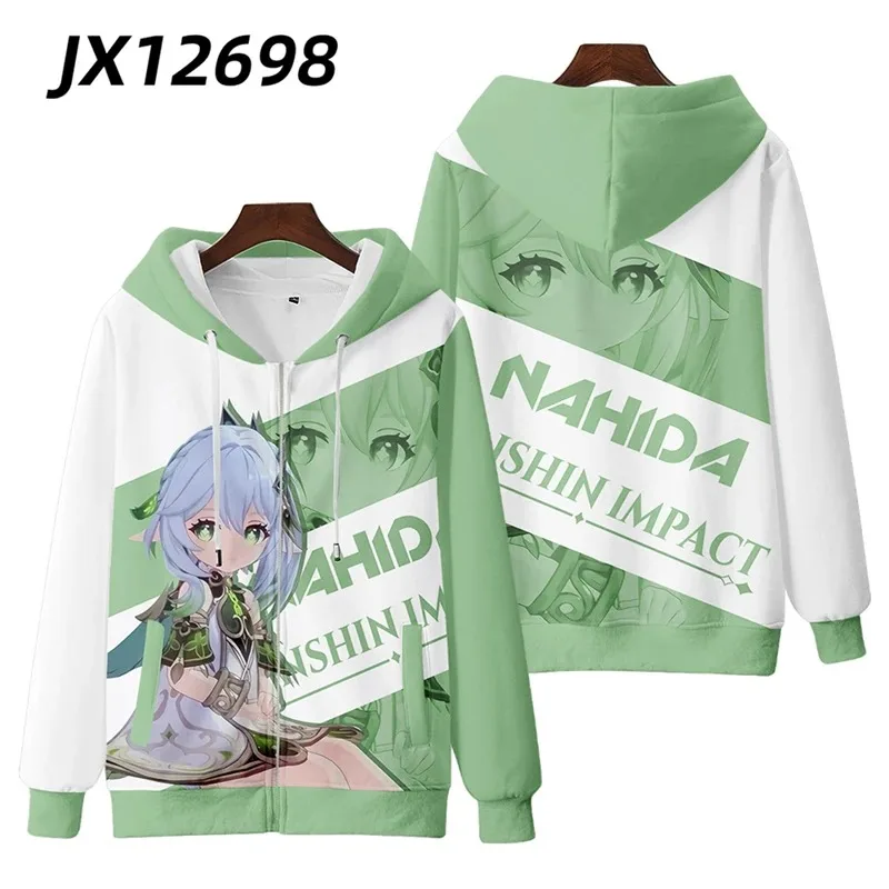 Anime Game Genshin Impact Cosplay Costume Nahida Tighnari Collei Unisex 3D Hoodie Sweatshirt Streetwear Harajuku Tracksuit 2024