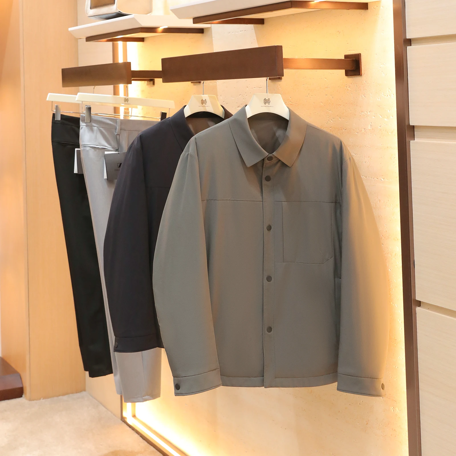 

Мужская повседневная легкая пуховая куртка с воротником, осенне-зимняя новинка, Doctor.Huang's 625