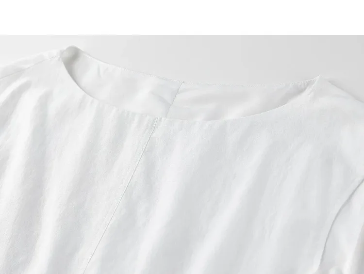SENTUBILA Damen Weißes Freizeitkleid im A-Linien-Schnitt 2026 Neues Elegantes Bürokleid mit U-Ausschnitt, Taillenband und Raglan-Kurzärmeln 162LI6088 – Detail 27
