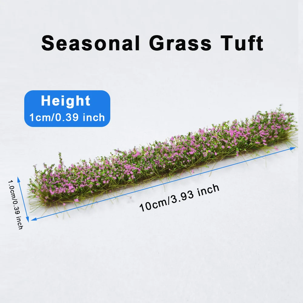 10MM Artificial Flower Cluster for Diy Model Making/Dioramas Supplies/Garden Landscape/Dollhouse Decor/Wargaming Scene 4pcs/box view 2