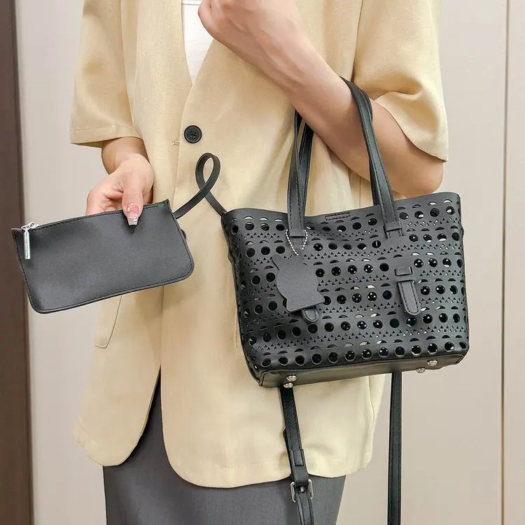 2025 خريف 447 جديد مقاس واحد يناسب الجميع المغناطيسي مشبك حقيبة يد حقيبة حمل بولي PU سلة الخضار حقيبة حقيبة كتف #2