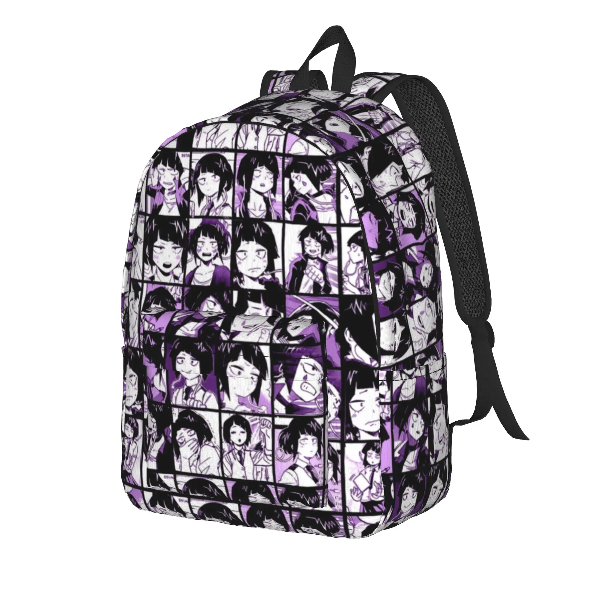 MHA Backpack for Men Women Fashion High School Work Daypack Jirou Kyouka Collage Academy Anime Laptop Canvas Bags Outdoor