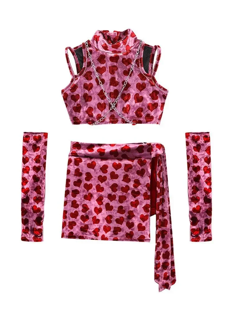Children's jazz dance performance costumes children's street dance hip-hop performance sets girls' dance costumes
